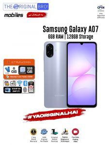 Samsung A07 - 6GB RAM - 128GB Storage - Easy Monthly Installments - PTA Approved - 1 Year Official Warranty - The Original Bro Mobiles - TOB70